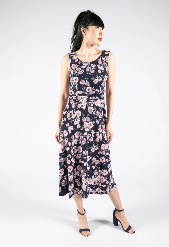 Midi dresses with lace - up fronts for a unique and adjustable style Sleeveless Waistband Detail Dress Midi dresses with lace - up fronts for a unique and adjustable style Sleeveless Waistband Detail Dress