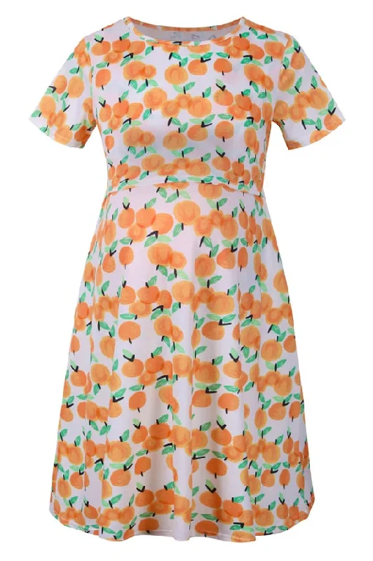 Mini dresses with criss - cross backs for a flirty look Comfortable Loose Short-Sleeved Floral Breastfeeding Dress Mini dresses with criss - cross backs for a flirty look Comfortable Loose Short-Sleeved Floral Breastfeeding Dress