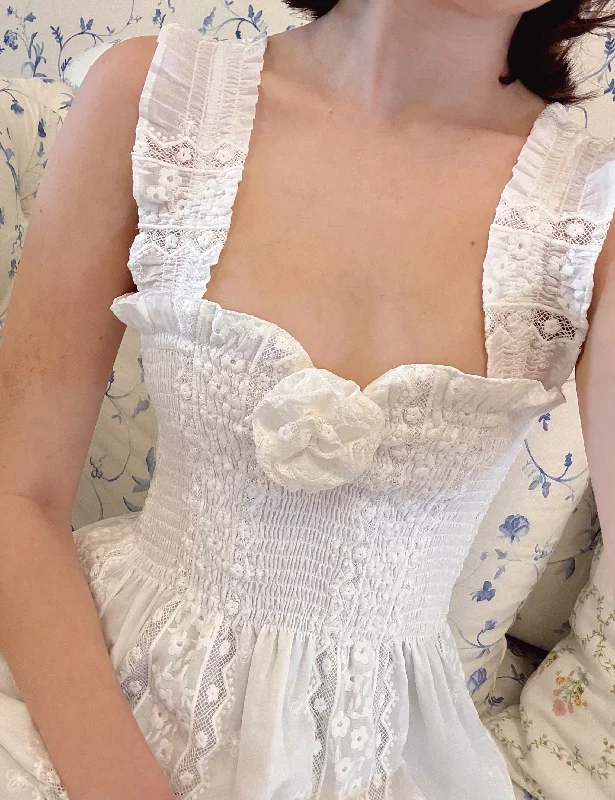 Mini dresses with pocket details for added functionality The Rosetta Nap Dress - White Broderie Voile Mini dresses with pocket details for added functionality The Rosetta Nap Dress - White Broderie Voile