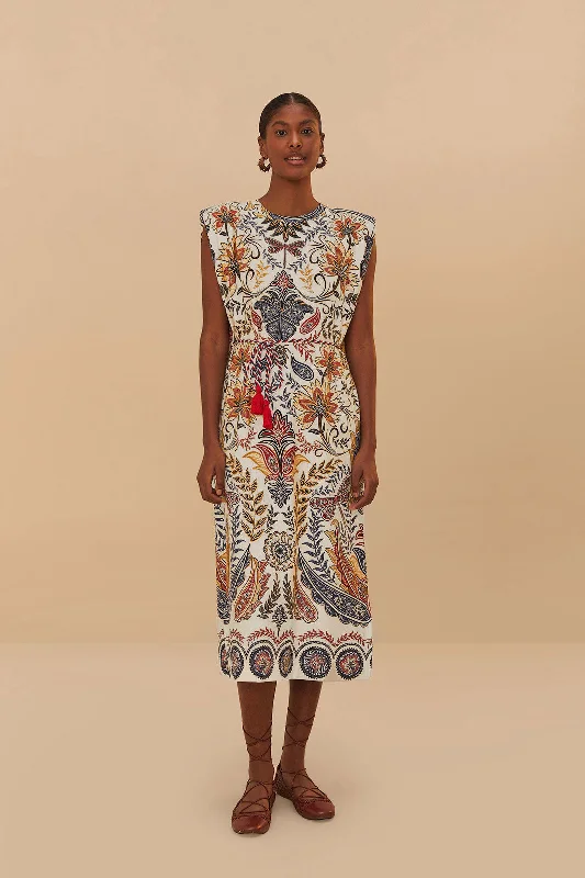 Midi dresses with ribbed textures for a unique and tactile appearance Off-White Boho Glam Midi Dress Midi dresses with ribbed textures for a unique and tactile appearance Off-White Boho Glam Midi Dress