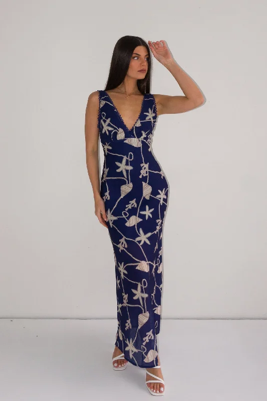 Midi dresses with cold - shoulder cutouts for a trendy style Linora Maxi Dress