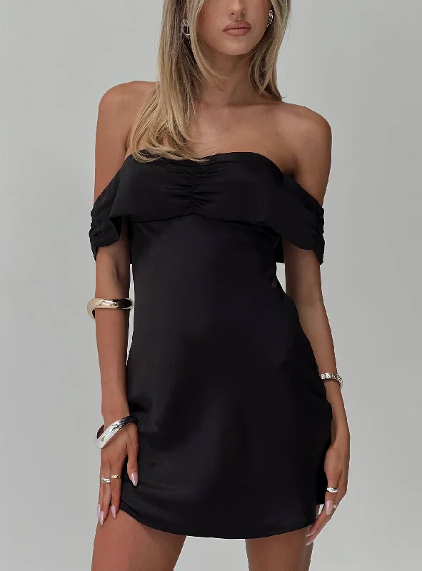Mini dresses with keyhole necklines Sadee Mini Dress Black