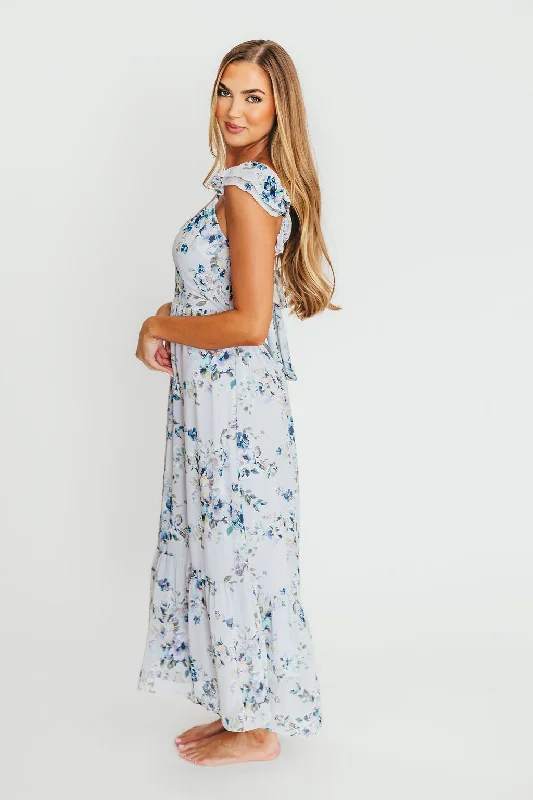 Midi dresses with ruched sleeves for a more fitted and stylish arm look Hazel Open Tie Back Maxi Dress In Purple Midi dresses with ruched sleeves for a more fitted and stylish arm look Hazel Open Tie Back Maxi Dress In Purple