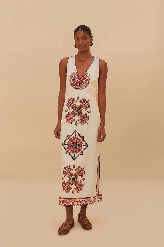 Sheath midi dresses with beaded embellishments for a formal occasion Off-White Marys Tiles Richelieu Euroflax™ Premium Linen Midi Dress Sheath midi dresses with beaded embellishments for a formal occasion Off-White Marys Tiles Richelieu Euroflax™ Premium Linen Midi Dress
