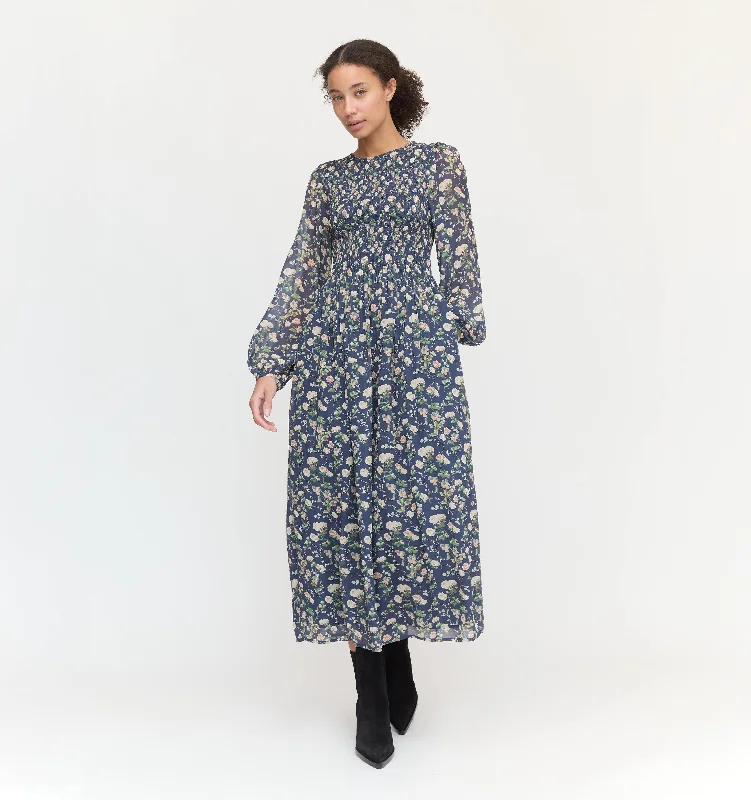 Animal print mini dresses for a bold statement The Ruby Nap Dress - Navy Bluebonnet
