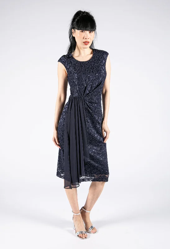 High - low midi dresses with geometric patterns for a modern party Lace Sleeveless Dress High - low midi dresses with geometric patterns for a modern party Lace Sleeveless Dress
