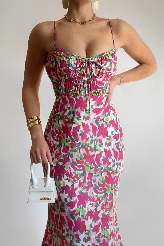 A - line midi dresses with floral prints for spring brunches Bianca Floral Midi Dress A - line midi dresses with floral prints for spring brunches Bianca Floral Midi Dress