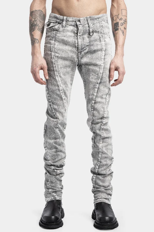 Plus Size Women's Patchwork - Design Jeans for a Unique AppearanceCurved Jeans, Plaster Grey