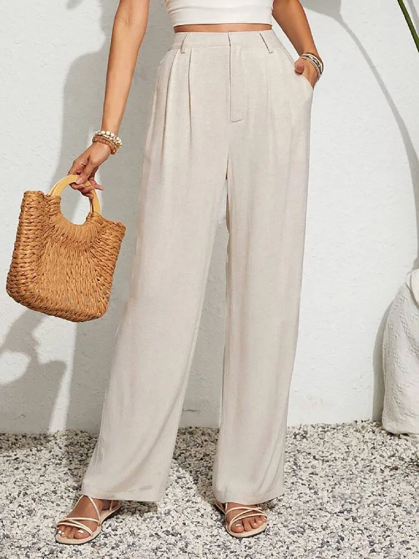 Flare Leg Women's Satin Trousers for a Glamorous Night OutSuper Soft Linen Korean Baggy Pants Flare Leg Women's Satin Trousers for a Glamorous Night OutSuper Soft Linen Korean Baggy Pants
