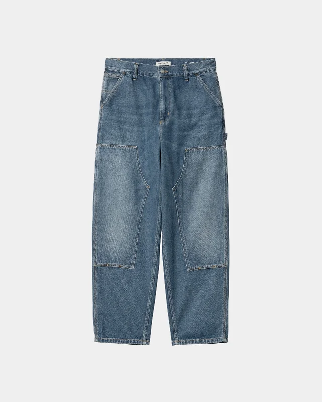 Bell - Bottom Style Women's Denim Pants with Embroidered DetailsWomen’s Brandon Double Knee Pant | Blue (dark used wash) Bell - Bottom Style Women's Denim Pants with Embroidered DetailsWomen’s Brandon Double Knee Pant | Blue (dark used wash)