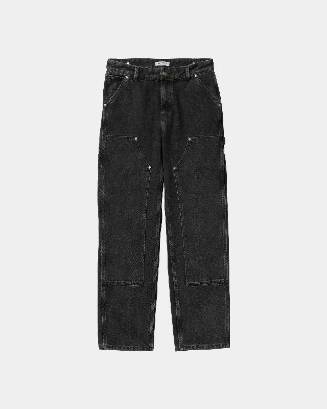 Women’s Nashua Double Knee Pant | Black (stone washed)