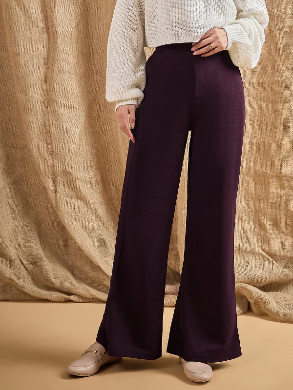 Ankle - Length Women's Printed Joggers for TravelingWomen Burgundy Bell Bottom Slim Pants Ankle - Length Women's Printed Joggers for TravelingWomen Burgundy Bell Bottom Slim Pants