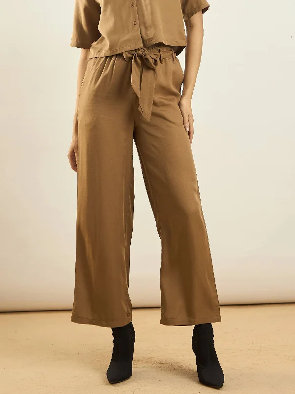 Plus Size Women's Patchwork - Design Jeans for a Unique AppearanceWomen Khaki Paperback Waist Pants