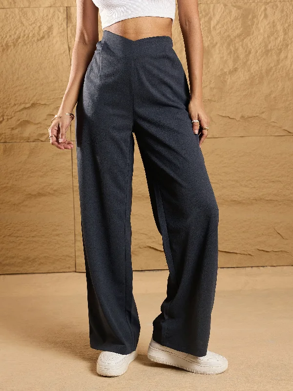 Bootcut Style Women's Stretch Denim Jeans in Dark WashWomen Steel Grey Front Pleated Comfort Fit Korean Pants Bootcut Style Women's Stretch Denim Jeans in Dark WashWomen Steel Grey Front Pleated Comfort Fit Korean Pants