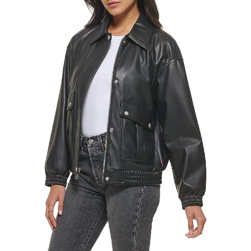 Women's cropped satin jackets in pastel shades for a glamorous evening outGenuine Leather Jacket With Snap Button Closer Women's cropped satin jackets in pastel shades for a glamorous evening outGenuine Leather Jacket With Snap Button Closer