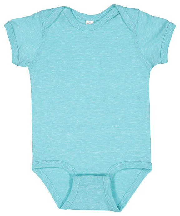 Women's zip - up sweatshirt in pastel blue for a soft and stylish outfit4491 - Rabbit Skins Infant Harborside Melange Jersey Bodysuit | Caribbean Melange Women's zip - up sweatshirt in pastel blue for a soft and stylish outfit4491 - Rabbit Skins Infant Harborside Melange Jersey Bodysuit | Caribbean Melange