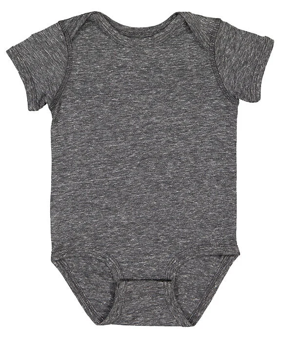 Women's color - block hoodie combining bold hues for a fashion - forward statement4491 - Rabbit Skins Infant Harborside Melange Jersey Bodysuit | Smoke Melange Women's color - block hoodie combining bold hues for a fashion - forward statement4491 - Rabbit Skins Infant Harborside Melange Jersey Bodysuit | Smoke Melange