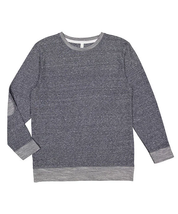 Women's fleece - lined hoodie with thumbholes for warmth in winter6965 - LAT Adult Harborside Melange French Terry Crewneck Sweater with Elbow Patches | Navy Melange Women's fleece - lined hoodie with thumbholes for warmth in winter6965 - LAT Adult Harborside Melange French Terry Crewneck Sweater with Elbow Patches | Navy Melange
