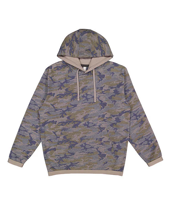 Women's crew - neck sweatshirt in a heather gray shade for a classic and versatile option6996 - LAT Adult Statement Fleece Pullover Hoodie | Vintage Camo/Titanium Women's crew - neck sweatshirt in a heather gray shade for a classic and versatile option6996 - LAT Adult Statement Fleece Pullover Hoodie | Vintage Camo/Titanium