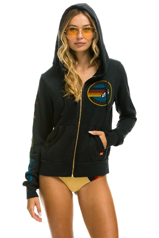 Women's crew - neck sweatshirt in a heather gray shade for a classic and versatile optionAVIATOR NATION AUSTIN HOODIE - CHARCOAL Women's crew - neck sweatshirt in a heather gray shade for a classic and versatile optionAVIATOR NATION AUSTIN HOODIE - CHARCOAL