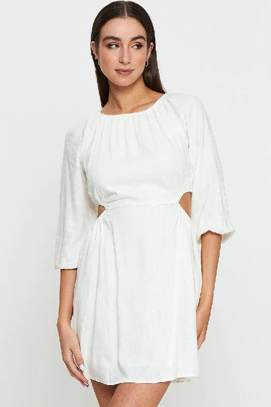 Maxi Women Dress with Floral Print for a Bohemian VibeBeige Mini Dress Short Sleeve Linen Maxi Women Dress with Floral Print for a Bohemian VibeBeige Mini Dress Short Sleeve Linen