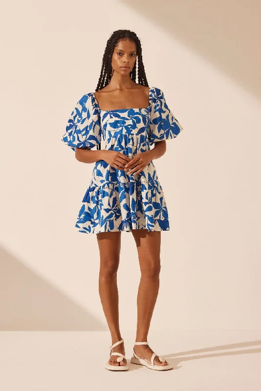 Sheath Women Dress with a Tailored Fit for a Professional LookBLEUE SQUARE NECK TIERED MINI DRESS Sheath Women Dress with a Tailored Fit for a Professional LookBLEUE SQUARE NECK TIERED MINI DRESS