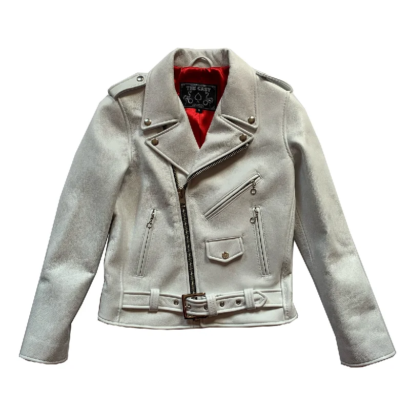 Women's faux fur - trimmed denim jackets for a trendy and cozy styleBOWERY JACKET (WHITE) Women's faux fur - trimmed denim jackets for a trendy and cozy styleBOWERY JACKET (WHITE)