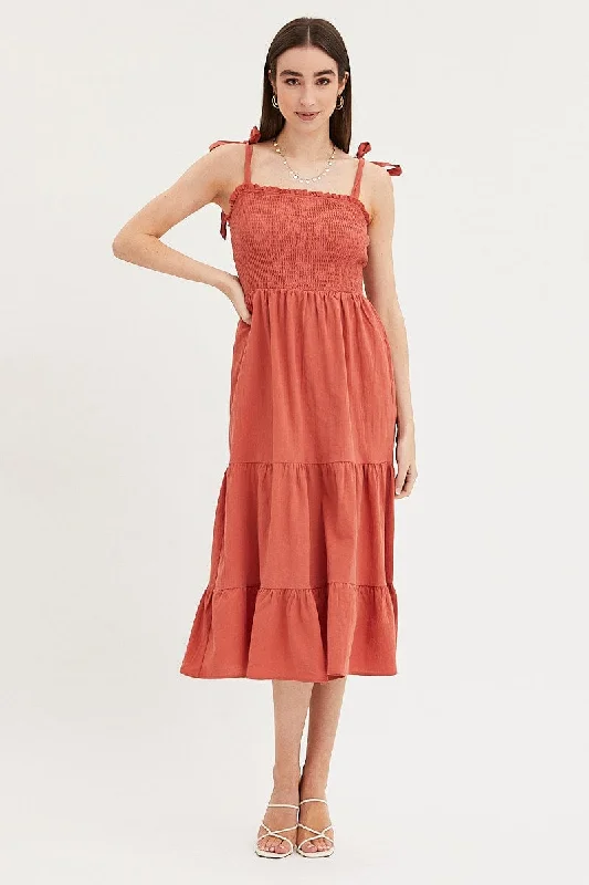 Mermaid - Style Women Dress with a Fitted Silhouette for Special OccasionsBrown Maxi Dress Sleeveless Tie Shoulder Square Neck Mermaid - Style Women Dress with a Fitted Silhouette for Special OccasionsBrown Maxi Dress Sleeveless Tie Shoulder Square Neck