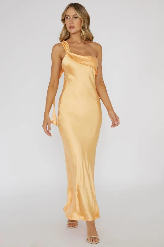 Strapless Women Dress with a Built - in Bra for Comfort and SupportCarmel One-Shoulder Sash Maxi Dress Rockmelon Strapless Women Dress with a Built - in Bra for Comfort and SupportCarmel One-Shoulder Sash Maxi Dress Rockmelon