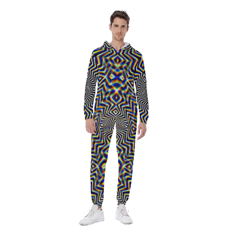 Chromadelic Men's Hooded Jumpsuit / Bodysuit / Onesie