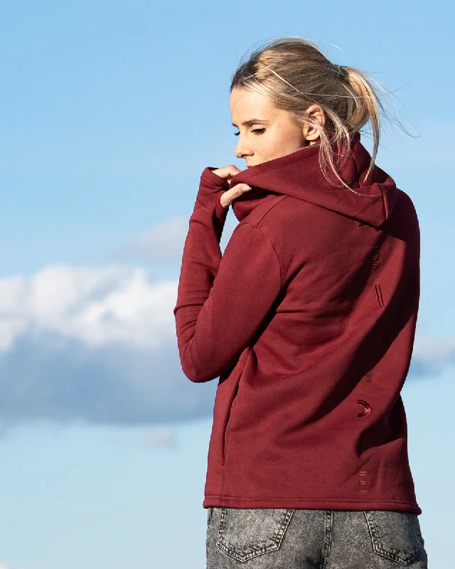 ICON MAROON ZIP-HOODIE