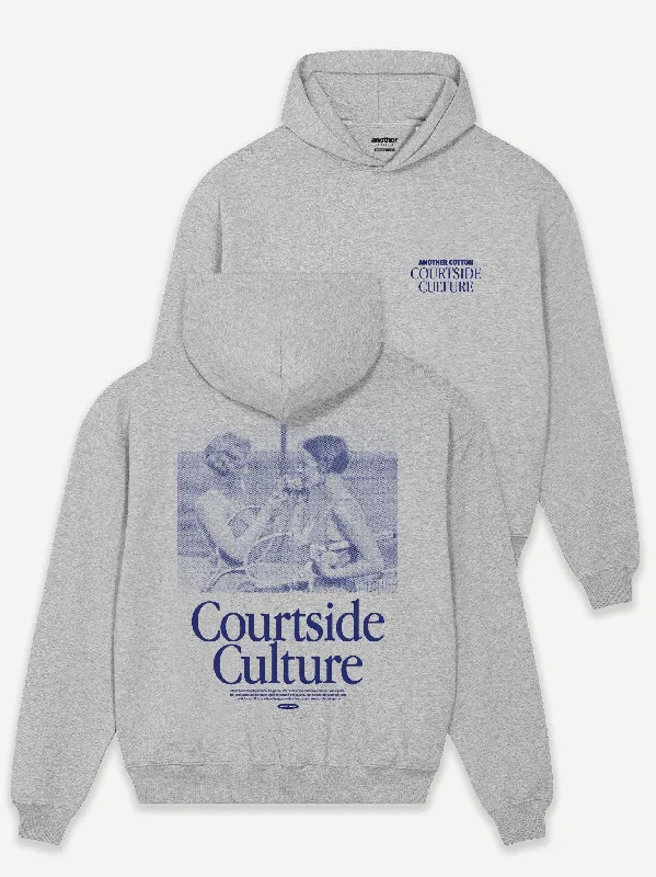 Women's hoodie with a kangaroo pocket and a pom - pom drawstring for added charmCourtside Culture Oversized Hoodie Women's hoodie with a kangaroo pocket and a pom - pom drawstring for added charmCourtside Culture Oversized Hoodie