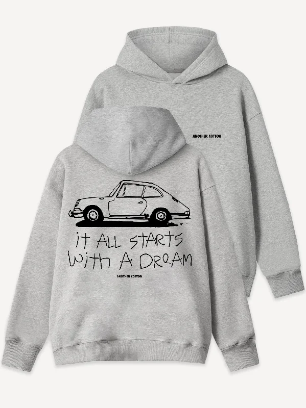 Women's cropped sweatshirt with a slogan graphic for a fun and expressive lookDream Oversized Hoodie Women's cropped sweatshirt with a slogan graphic for a fun and expressive lookDream Oversized Hoodie