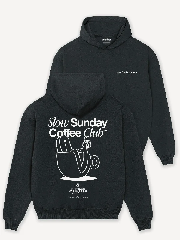 Women's quarter - zip sweatshirt made of organic cotton for eco - conscious fashionLimited Slow Sunday Coffee Club Oversized Hoodie Women's quarter - zip sweatshirt made of organic cotton for eco - conscious fashionLimited Slow Sunday Coffee Club Oversized Hoodie