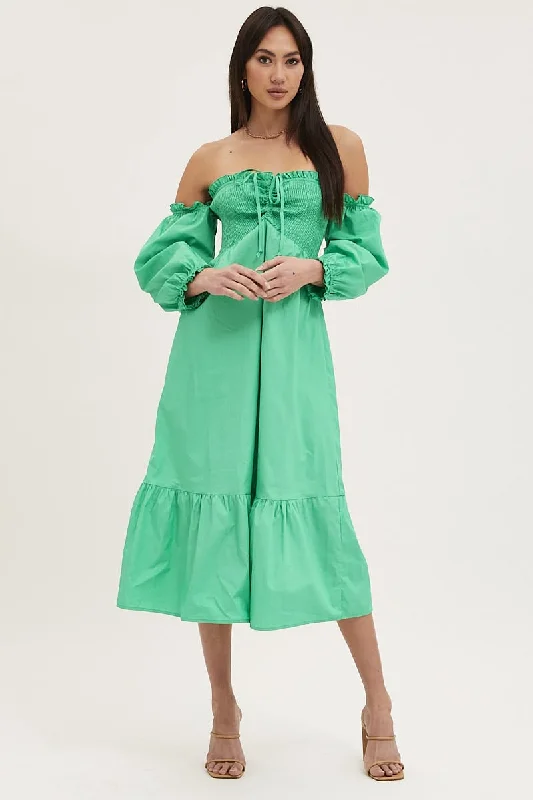 Mini Women Dress with a Short Hem for a Young and Trendy StyleGreen Dress Off Shoulder Maxi Mini Women Dress with a Short Hem for a Young and Trendy StyleGreen Dress Off Shoulder Maxi