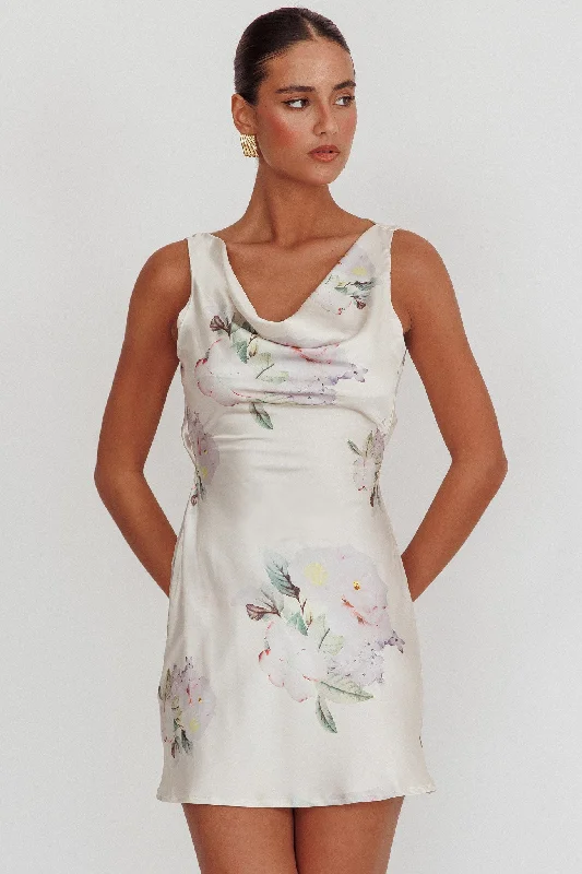 Sleeveless Women Dress in Bright Colors for Summer PartiesIsabella Satin Backless Mini Dress Butter Sleeveless Women Dress in Bright Colors for Summer PartiesIsabella Satin Backless Mini Dress Butter
