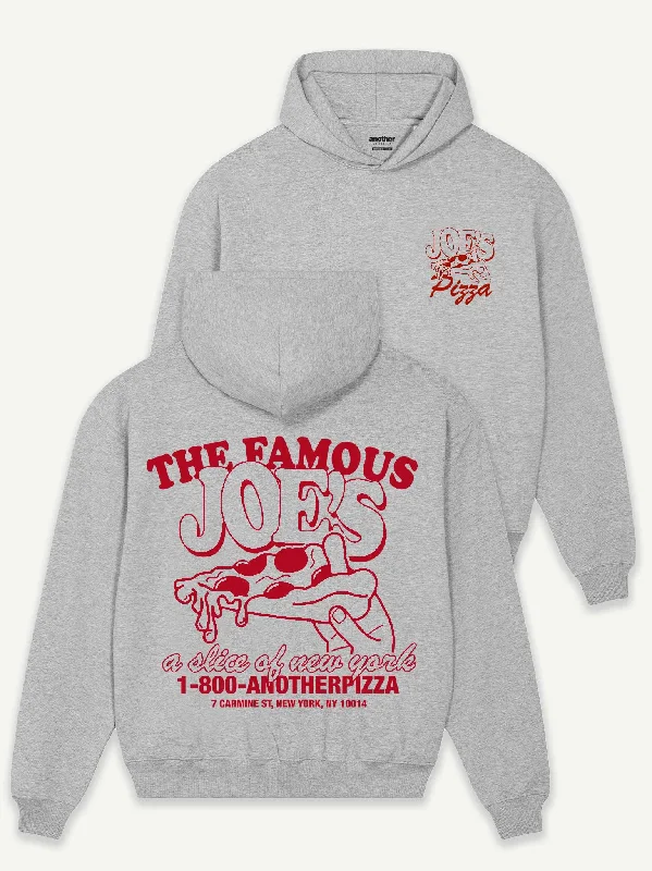 Women's pullover hoodie with a side slit for a modern and relaxed fitJoes Pizza Oversized Hoodie