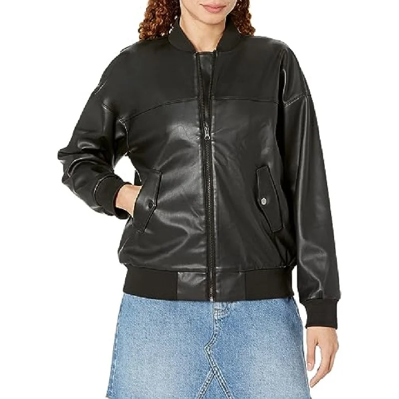 Women's cropped leather jackets with silver zippers for a punk - inspired outfitLeather Jacket For Women Biker Style And Full Zip Closer Women's cropped leather jackets with silver zippers for a punk - inspired outfitLeather Jacket For Women Biker Style And Full Zip Closer