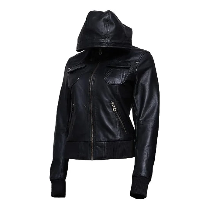 Women's faux fur - trimmed denim jackets for a trendy and cozy styleLeather Jacket Women With Hooded Style Women's faux fur - trimmed denim jackets for a trendy and cozy styleLeather Jacket Women With Hooded Style