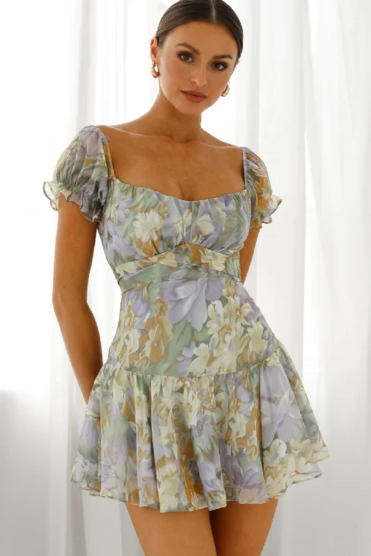 Mermaid - Style Women Dress with a Fitted Silhouette for Special OccasionsLinka Off-Shoulder Tie Back Fluted Hem Dress Floral Print Yellow Mermaid - Style Women Dress with a Fitted Silhouette for Special OccasionsLinka Off-Shoulder Tie Back Fluted Hem Dress Floral Print Yellow