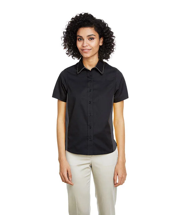 M586W - Harriton Ladies Flash IL Colorblock Short Sleeve Shirt