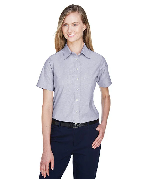 M600SW - Harriton Ladies Short-Sleeve Oxford with Stain-Release | Oxford Grey