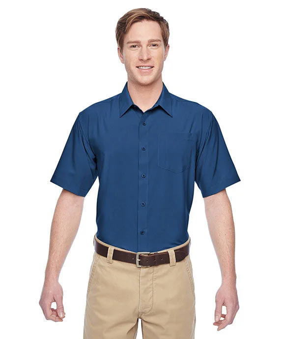 M610S - Harriton Mens Paradise Short-Sleeve Performance Shirt | Pool Blue