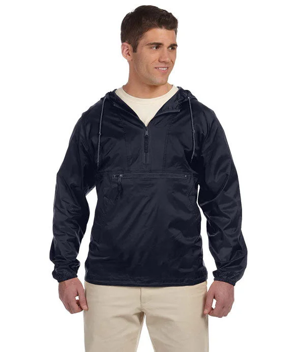 M750 - Harriton Adult Packable Nylon Jacket | Navy