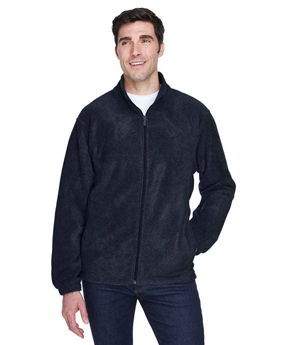 M990T - Harriton Mens Tall Full-Zip Fleece Sweater | Navy