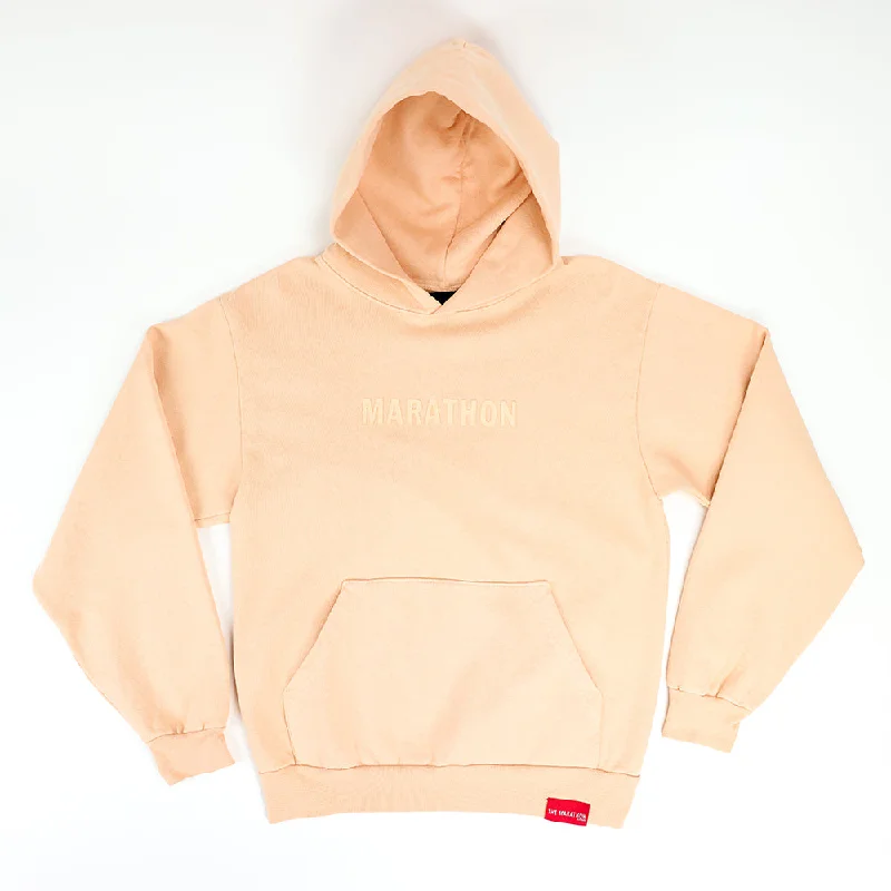 Women's color - block hoodie combining bold hues for a fashion - forward statementMarathon Leisure Tonal Hoodie - Coral Women's color - block hoodie combining bold hues for a fashion - forward statementMarathon Leisure Tonal Hoodie - Coral
