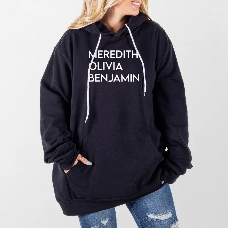 Women's hoodie with a glittery print for a glamorous and sparkly appearanceMeredith Olivia Benjamin Giant Hoodie Women's hoodie with a glittery print for a glamorous and sparkly appearanceMeredith Olivia Benjamin Giant Hoodie