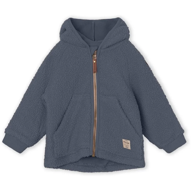 Women's bomber jackets with floral embroidery for a feminine and unique designMINI A TURE Liff Teddy Fleece Jacket Ombre Blue Women's bomber jackets with floral embroidery for a feminine and unique designMINI A TURE Liff Teddy Fleece Jacket Ombre Blue