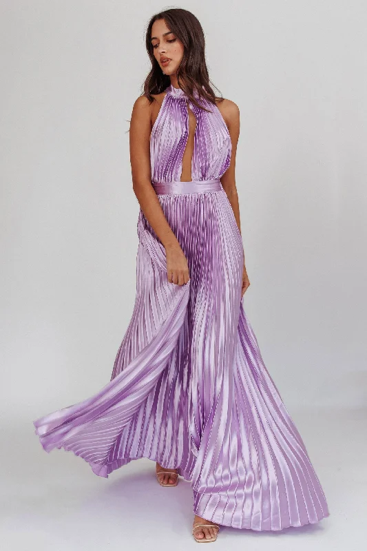 Mini Women Dress with a Short Hem for a Young and Trendy StyleMonarch Pleated Satin Maxi Dress Lavender Mini Women Dress with a Short Hem for a Young and Trendy StyleMonarch Pleated Satin Maxi Dress Lavender