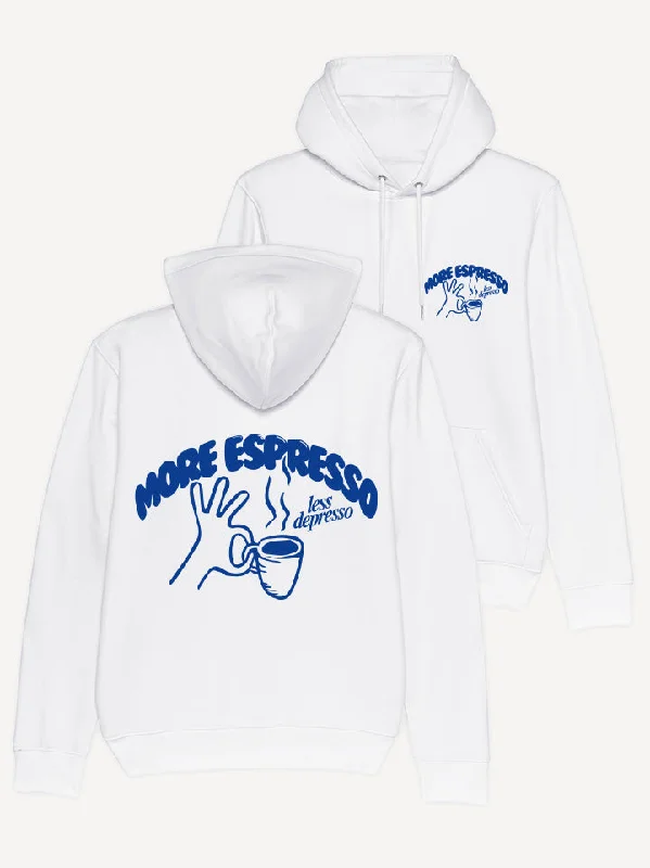 Women's long - sleeve cropped sweatshirt with ribbed cuffs for a snug fitMore Espresso Hoodie Women's long - sleeve cropped sweatshirt with ribbed cuffs for a snug fitMore Espresso Hoodie